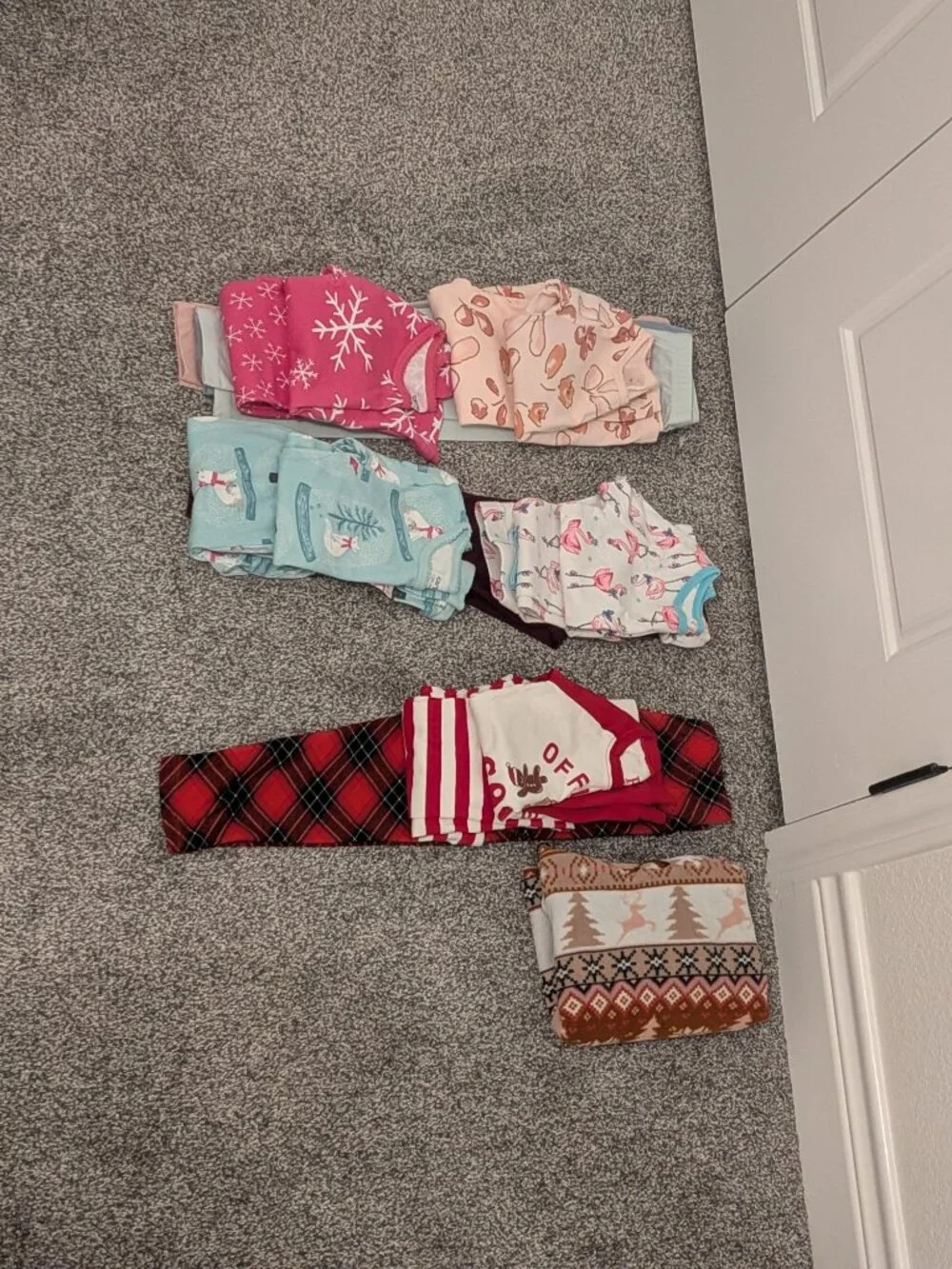 Huge 5T Girls Pajamas & Leggings 16-Piece Lot - Carters / PLACE /Sweet Butterfly